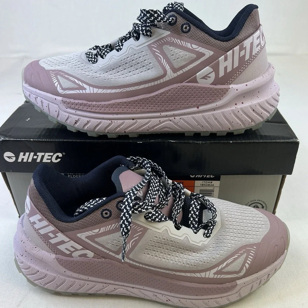 Hi-Tec Elderberry-Lilac Sneaker Women 8.5 Marble Black Iris Sneakers Running Sho
